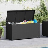  Vrtna kutija za pohranu crna 120 x 50 x 60 cm od poliratana | shoptok.hr
