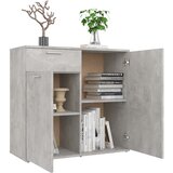  Komoda siva boja betona 80 x 36 x 75 cm od konstruiranog drva | Eponuda.com