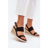 Boto Ladies Openwork Wedge Sandals Black Zolira | ePonuda.com