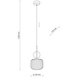  Visilica na sajli SOPHIA 1xE14/10W/230V crna/dimljeno bež | Eponuda.com