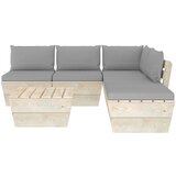  6-dijelna vrtna garnitura od paleta s jastucima od smrekovine | shoptok.hr