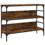 Maison Chic konzolna miza - miza ob steni dimljen hrast 100x32x75 cm inženirski les, (21786392) Cene