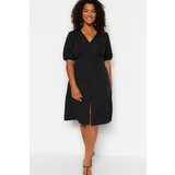 Trendyol Curve Plus Size Dress - Black - A-line Cijene