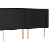  Uzglavlje crno 203 x 16 x 118/128 cm od umjetna koža | shoptok.hr