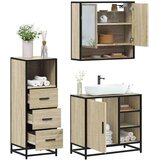 vidaXL 3-dijelni set kupaonskog namještaja boja hrasta sonome drveni | shoptok.hr