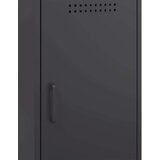 vidaXL Komoda črna 100,5x39x79 cm hladno valjano jeklo | Shoptok.si