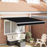 vidaXL Ročna Zložljiva Senčnica Črna 350 x 250 cm | Shoptok.si