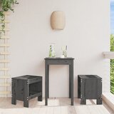  Vrtni stolci 2 kom sivi 40 x 36 x 45 cm od masivne borovine | shoptok.hr