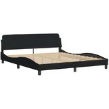  Okvir kreveta bez madraca Hanko crni 180x200 cm od tkanine | shoptok.hr