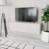 vidaXL TV omarica iverna plošča 120x40x34 cm visok sijaj bela, (20914250) Cene