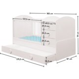 Baby cotton PRODUŽENI KREVETAC SA FIOKOM (80x180 cm) | Eponuda.com