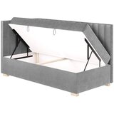 Ghado Sivi kutni dječji krevet s prostorom za odlaganje s madracem 90x200 cm Snugi - | shoptok.hr