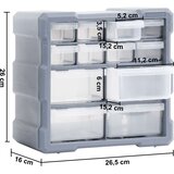 Organizatori s 12 ladica 2 kom 26,5 x 16 x 26 cm | shoptok.hr