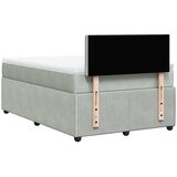  Krevet s oprugama i madracem svjetlosivi 120x190 cm baršunasti | shoptok.hr
