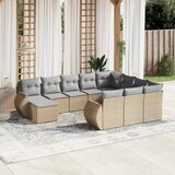  11-dijelni set vrtnih sofa od poliratana s jastucima bež | shoptok.hr