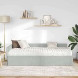  Kotni okvir postelje z matrico Drugo 2 pcs Svetlo siva Žamet, (5000123404) | Shoptok.si