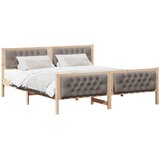  Krevetna konstrukcija s uzglavljem Sivo-smeđa 160 x 200 cm | shoptok.hr