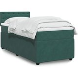 vidaXL Box spring postelja z vzmetnico temno zelena 80x200 cm žamet Cene