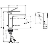 Hansgrohe 73012000 Tecturis E CoolStart EcoSmart+ 110 armatura za umivalnik | Shoptok.si