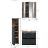 MID.YOU kopalnica ice, črna, barva hrasta, 3-Delna | Shoptok.si