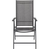 Ambia Garden ZLOŽLJIV VRTNI SEDEŽ aluminij, jeklo antracit, rjava | Shoptok.si