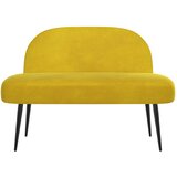  Oblikovana klupa s naslonjačem Žuta 110 x 60 x 76 cm Baršun | shoptok.hr