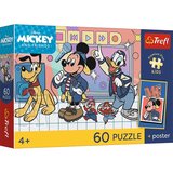 Trefl Disney Mickey Mouse in prijatelji 60-delna premium plus otroška sestavljanka s plakatom - Cene