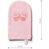 BabyOno rukavica za pranje bambus Leptir, roza | shoptok.hr