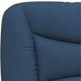  Postelja z vzmetnico modra 140x200 cm blago | Shoptok.si