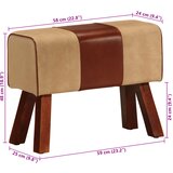  Gimnastička klupa smeđa 58 cm prava koža i masivno drvo manga | shoptok.hr