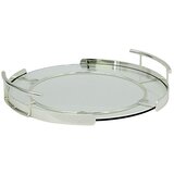 Schafer Schäfer Glass tray srebrna Ø 31 cm Cashi | shoptok.hr