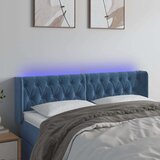  LED posteljno vzglavje temno modro 147x16x78/88 cm žamet, (20792927) Cene