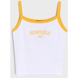 Sinsay Pamučni crop top s natpisom | shoptok.hr