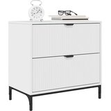  Noćni ormarić s ladicama Visoko sjajno bijela 63.5 x 36 x 61 cm | shoptok.hr