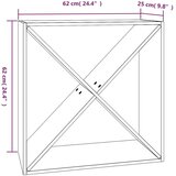  Stojalo za vino Črna 62x25x62 cm trdna borovina, (20766735) | Shoptok.si