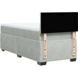 vidaXL box spring krevet s madracem svjetlosivi 90x190 cm baršunasti | shoptok.hr