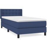 Maison Chic Box spring postelja - Vzmetna postelja z vzmetnico modra 80x200 cm blago SL1028, (21889914) Cene