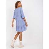 Fashion Hunters Light blue dress with a frill and 3/4 SUBLEVEL sleeves Cijene
