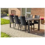 Bonami Selection Vrtni blagovaonski set za 6 osoba s crnim stolicama Paris i stolom Viking, 90 x 205 cm Cijene