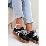 Boto Women's platform sneakers with decorations black Vinness | shoptok.hr