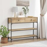  Konzolna stolica s ladicama Umjetnički hrast 100 x 25 x 75 cm | shoptok.hr