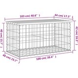  Vrtna klupa s gabionskim dizajnom 103x44x42 cm drvo duglazije | shoptok.hr