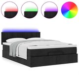 vidaXL otomanski krevet s madracem crni 140x200 cm tkanine | shoptok.hr