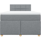  Krevet s oprugama i madrac svjetlosivi 120 x 200cm od tkanine | shoptok.hr