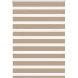 Zebra zavjesa Pješčano smeđa 110x100 cm Širina tkanine 105,9 cm Poliester | Shoptok.si