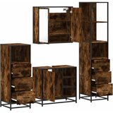  4-dijelni set kupaonskog namještaja boja hrasta drveni Smoked oak | Shoptok.si