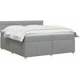  Boxspring krevet s madracem Svjetlosiva 200 x 200 cm Tkanina | shoptok.hr
