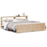 vidaXL Okvir kreveta s uzglavljem 180 x 200 cm masivna borovina | shoptok.hr