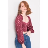 By Sally Blouse-15814-burgundy | Shoptok.si