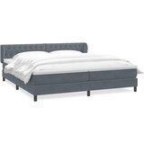 Box Spring krevet s madracima tamno sivi 180x210 cm baršun | Eponuda.com
